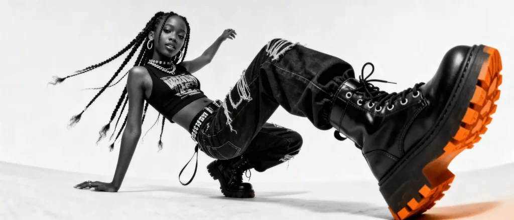 Urban girl in orange